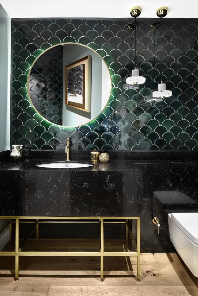 Belenco Spa Black 8727 kuvars tezgah uygulama örneği 3 (üretici görseli)