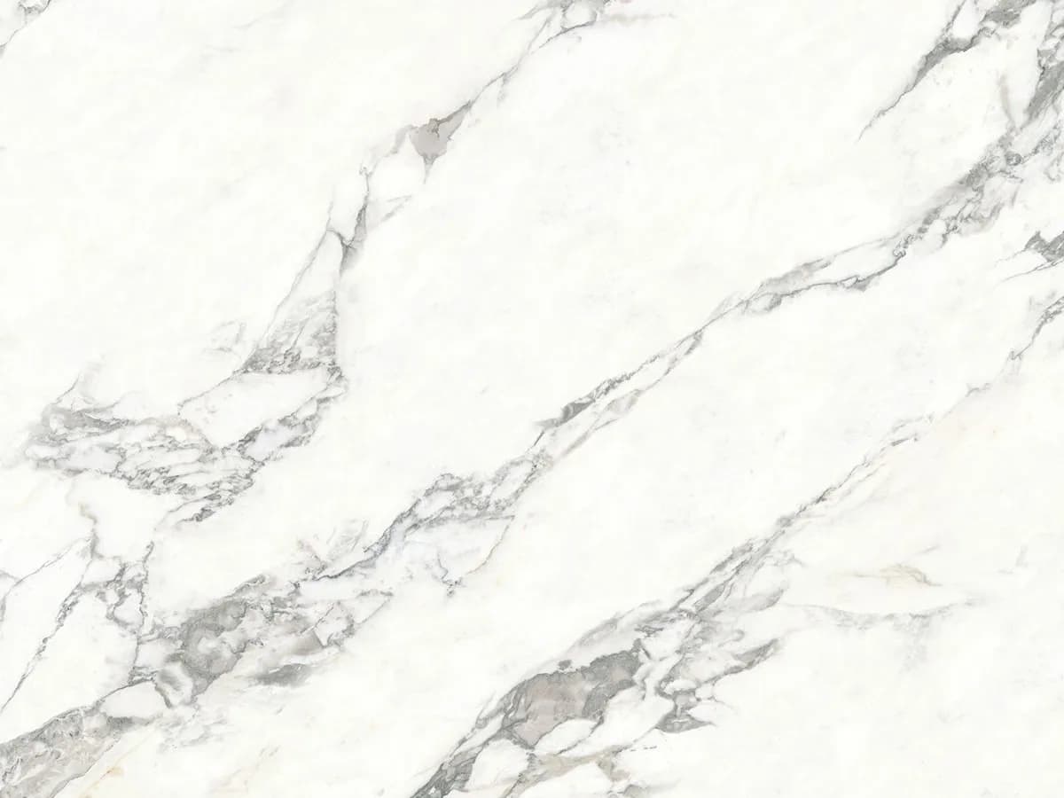 Çimstone Everest 2034 kuvars tezgah, yüzey ve desenin yakın çekimi (üretici görseli)