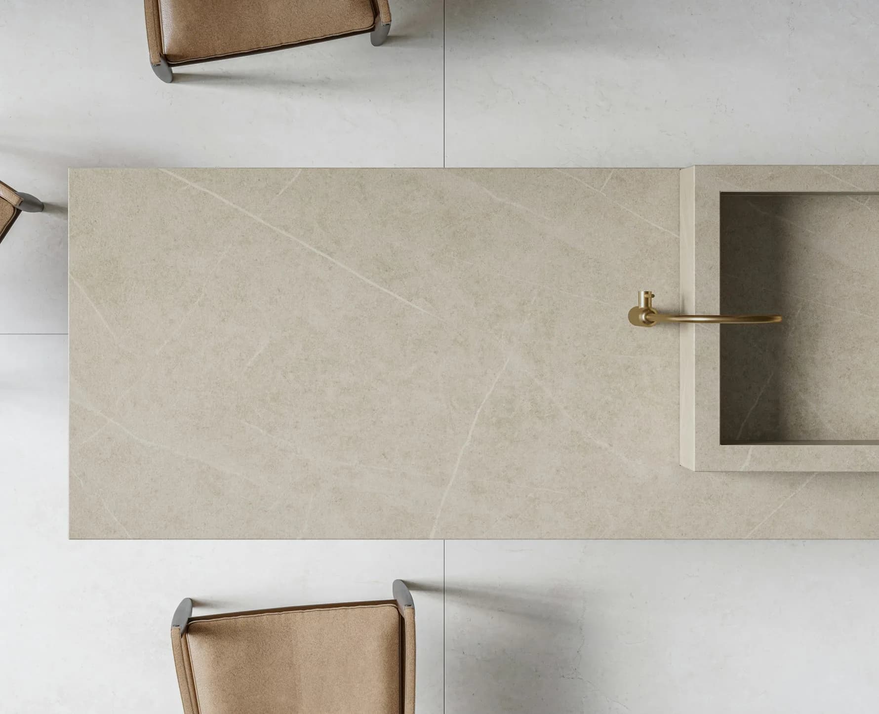 Dekton Adia ultra kompakt tezgah uygulama örneği 1 (üretici görseli)