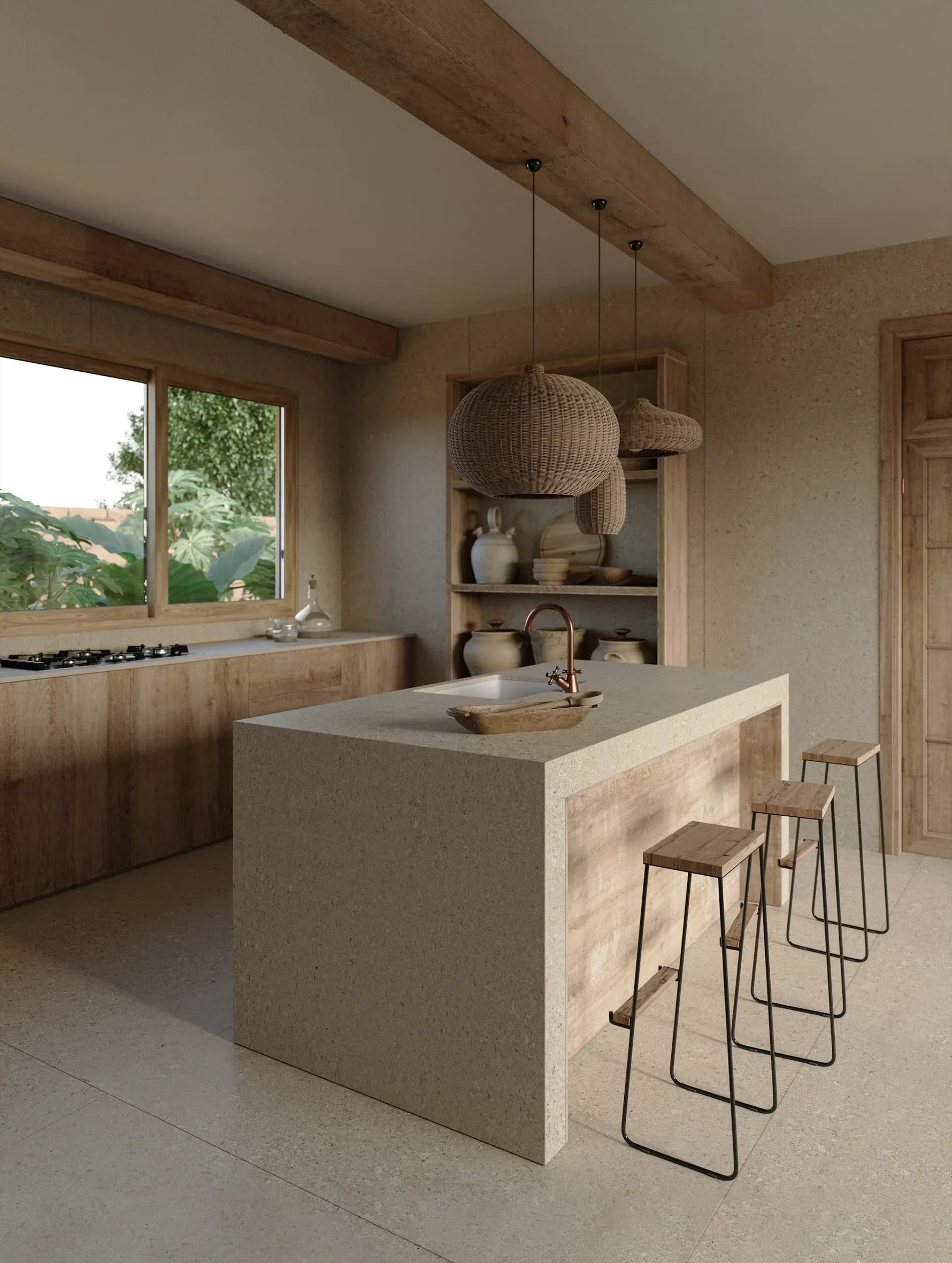 Dekton Avorio ultra kompakt tezgah uygulama örneği 1 (üretici görseli)