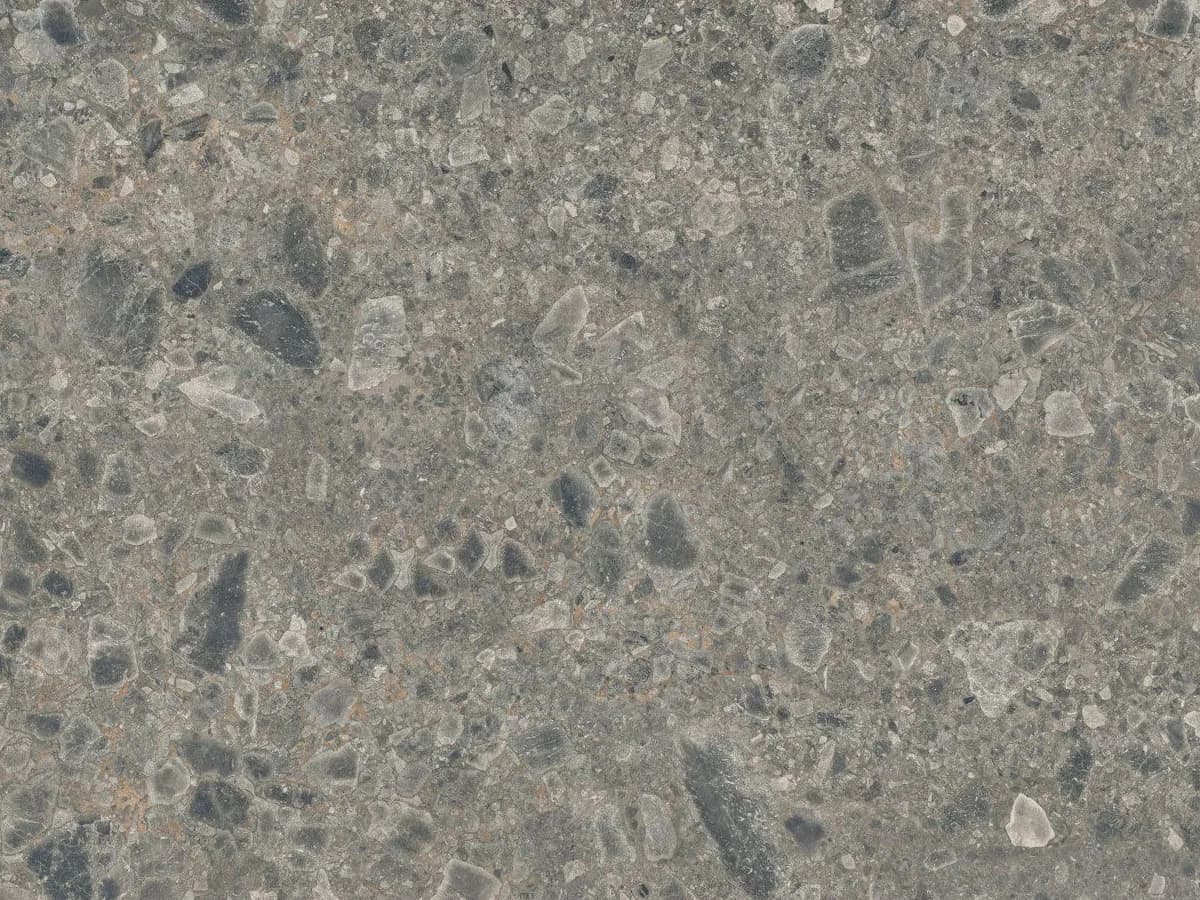 Dekton Ceppo ultra kompakt tezgah, yüzey ve desenin yakın çekimi (üretici görseli)