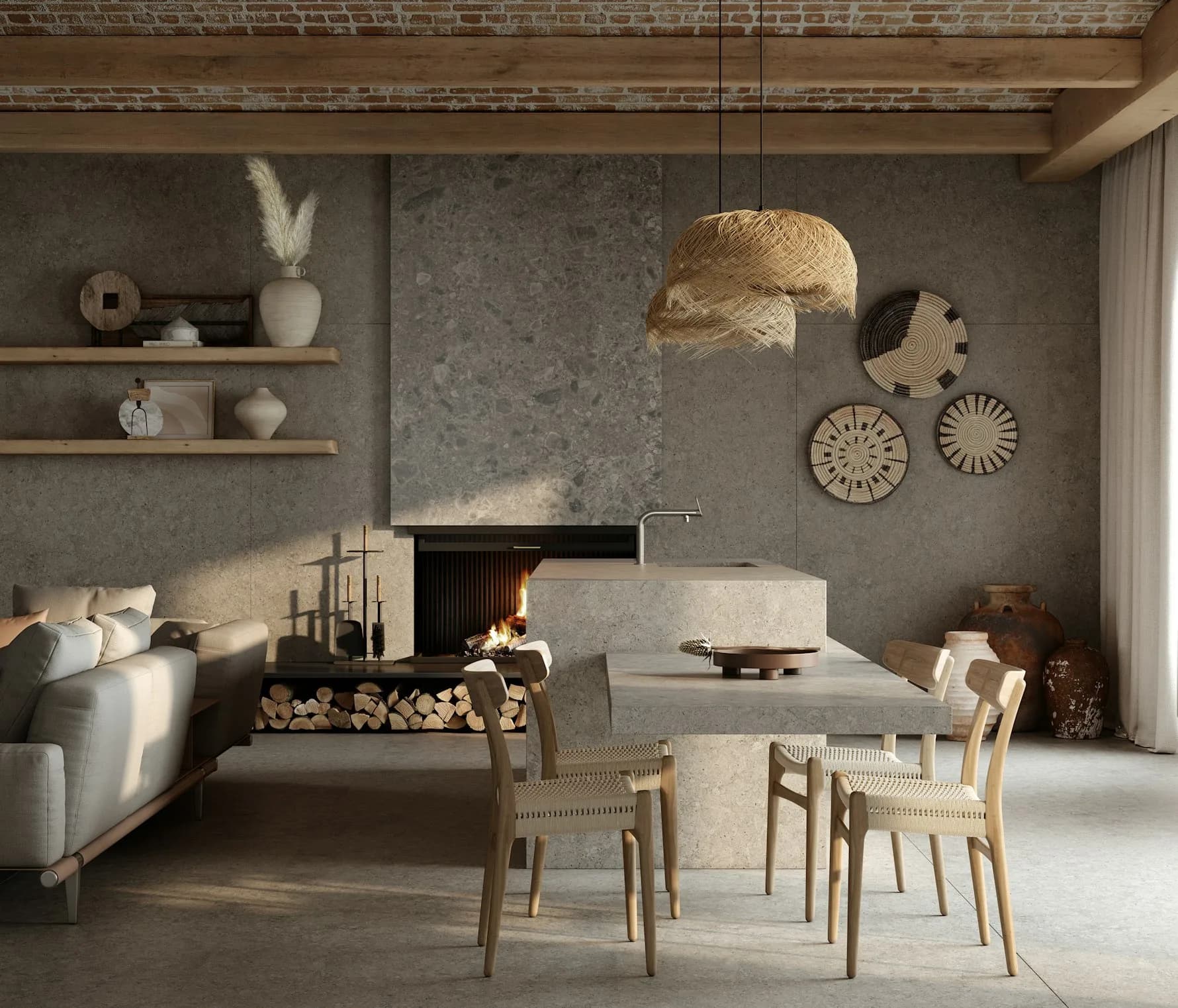 Dekton Grigio ultra kompakt tezgah uygulama örneği 1 (üretici görseli)