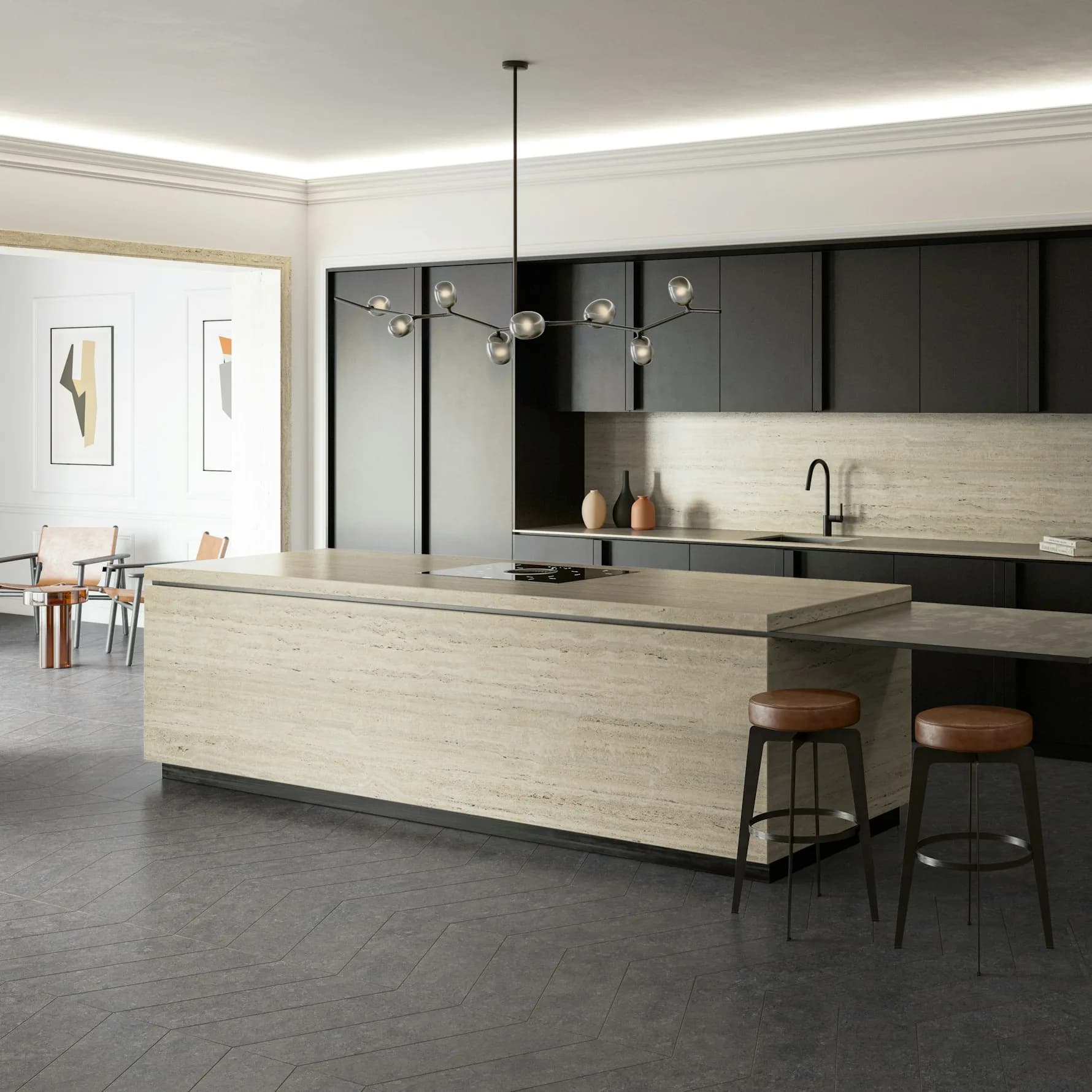 Dekton Nebu ultra kompakt tezgah uygulama örneği 1 (üretici görseli)