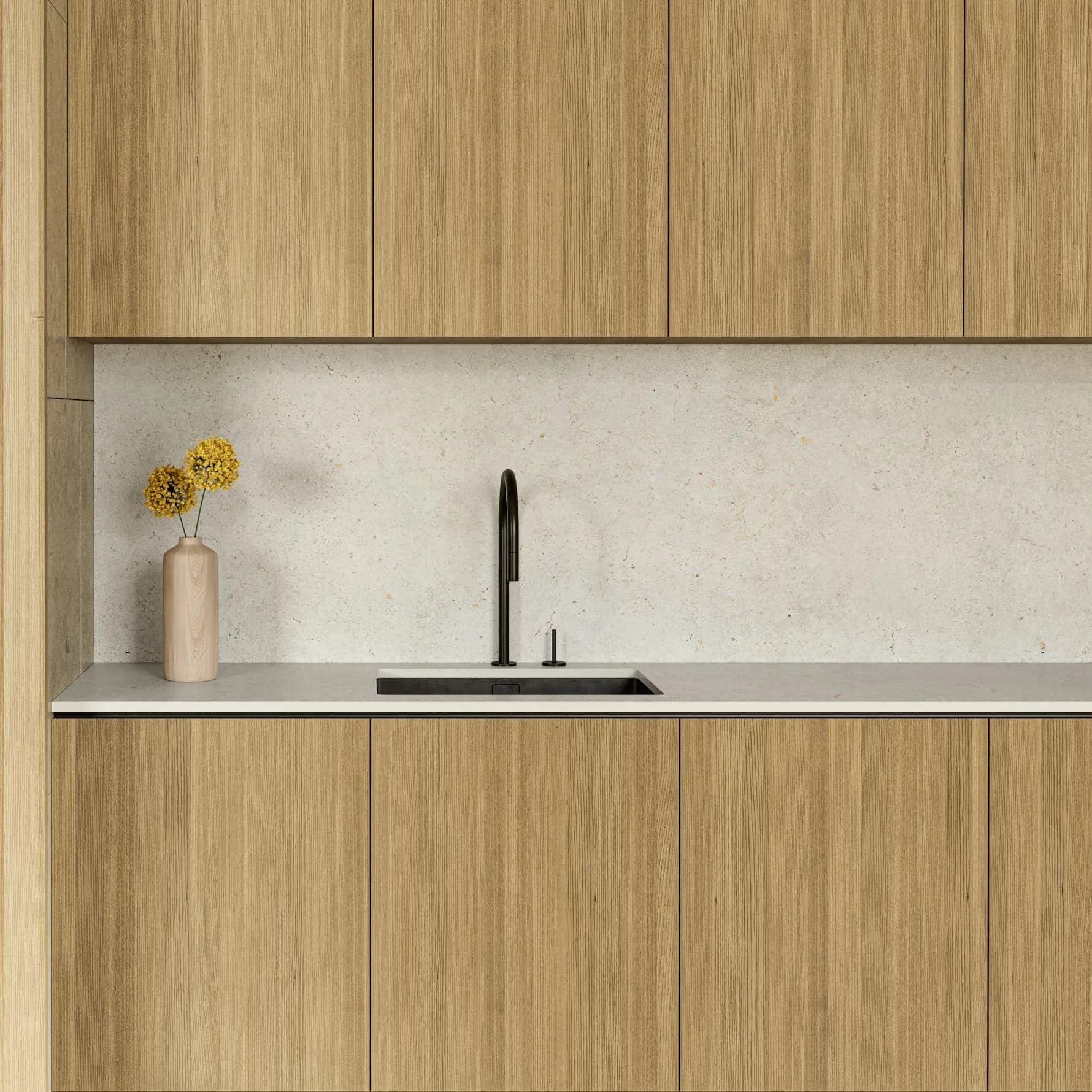 Dekton Polar ultra kompakt tezgah uygulama örneği 1 (üretici görseli)