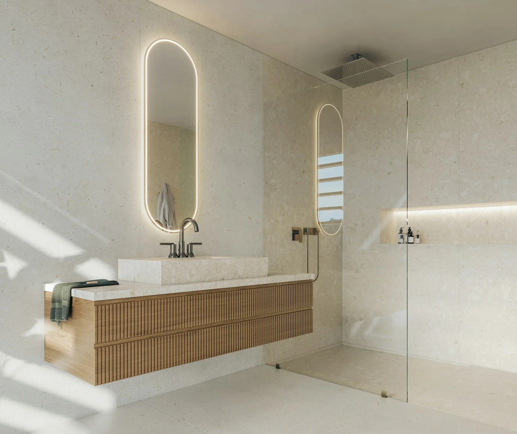 Dekton Polar ultra kompakt tezgah uygulama örneği 2 (üretici görseli)