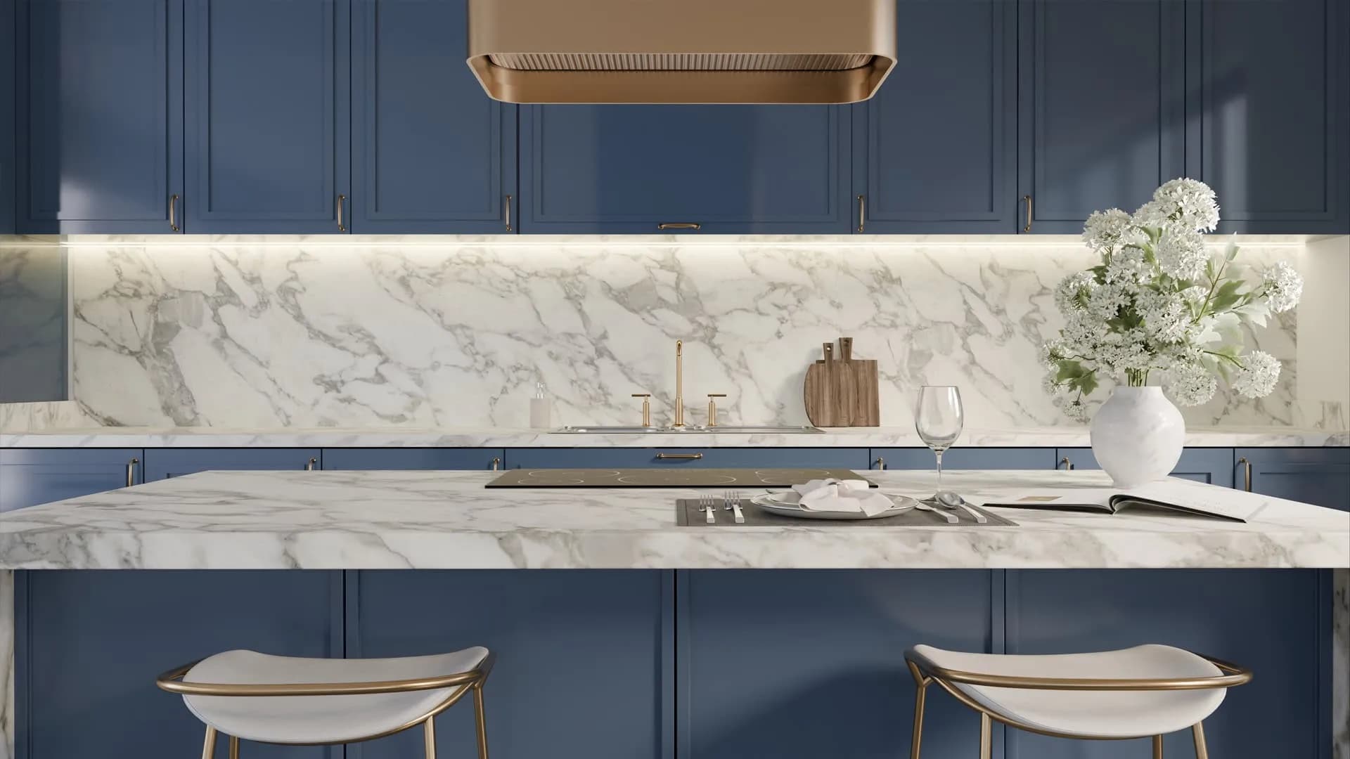 Çimstone Arpels 2038 kuvars tezgah uygulama örneği 1 (üretici görseli)