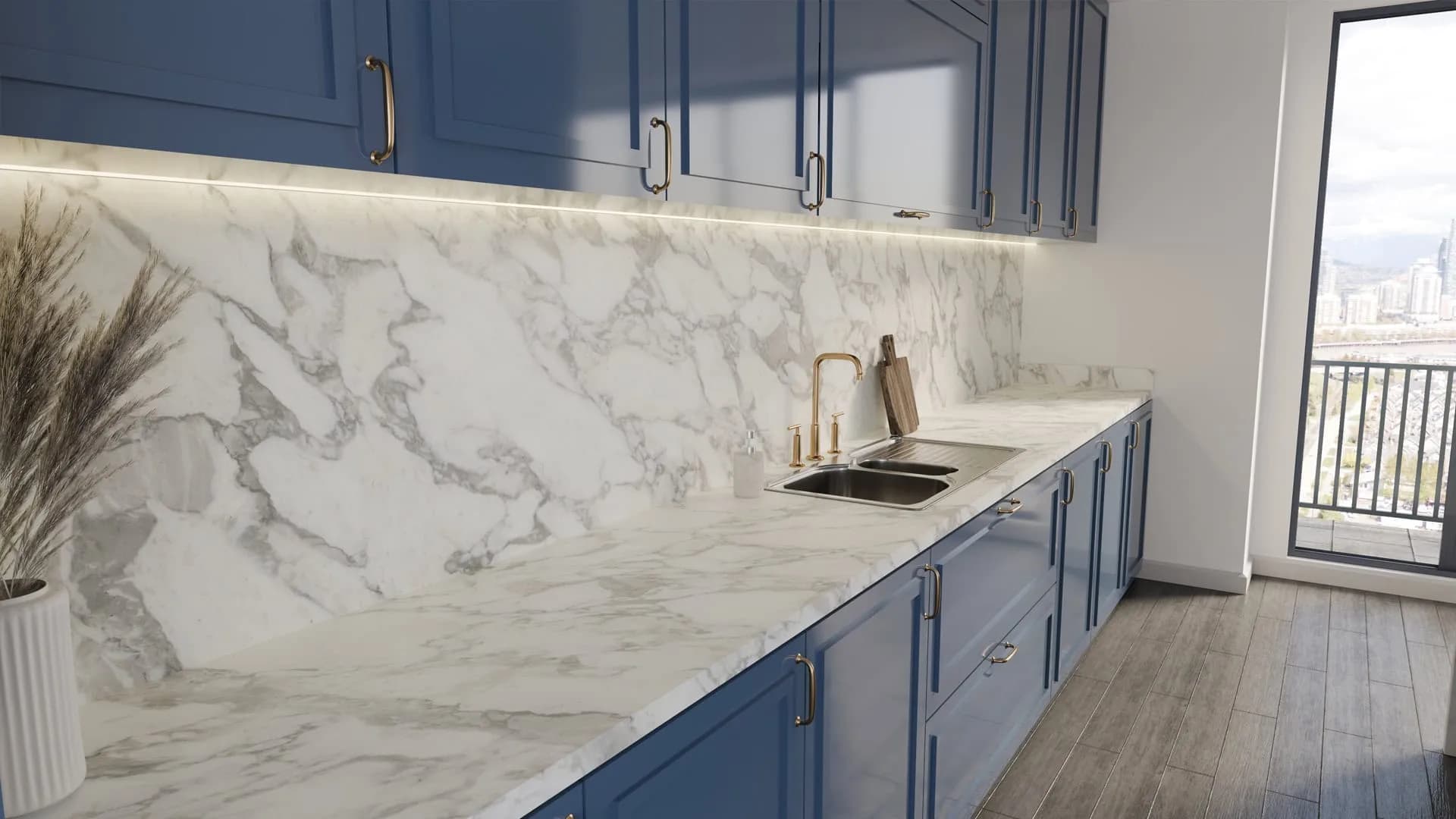 Çimstone Arpels 2038 kuvars tezgah uygulama örneği 3 (üretici görseli)