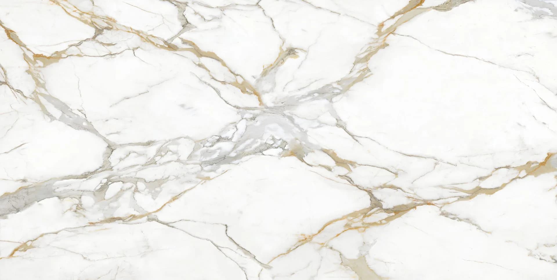 Çimstone Calacatta Anka 2081 kuvars tezgah, plakanın tamamı (üretici görseli)