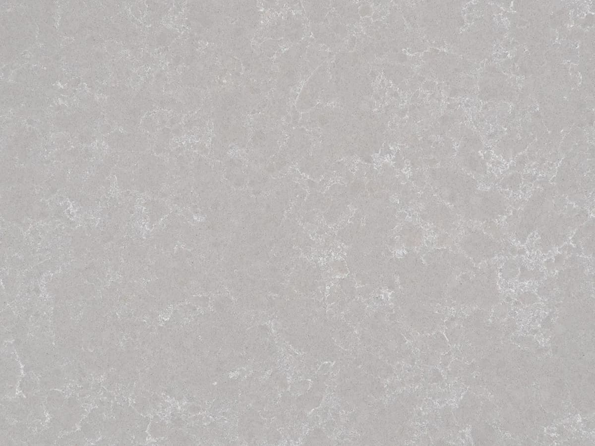 Çimstone Linen 875 kuvars tezgah, yüzey ve desenin yakın çekimi (üretici görseli)