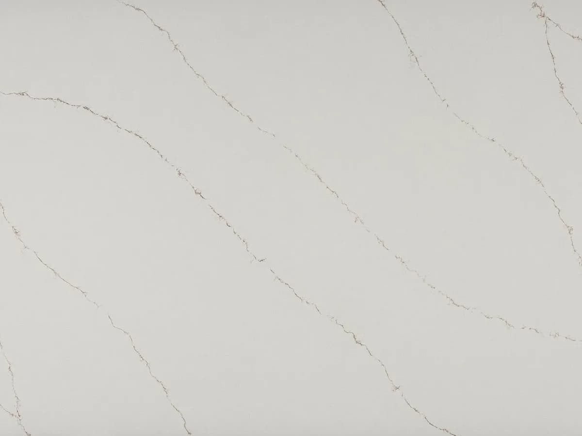 Çimstone Thyra 970 kuvars tezgah, yüzey ve desenin yakın çekimi (üretici görseli)