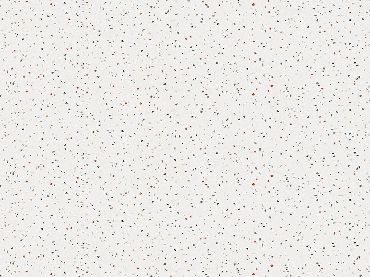 Coante Terrazzo Mini 10327 kuvars tezgah, yüzey ve desenin yakın çekimi (üretici görseli)