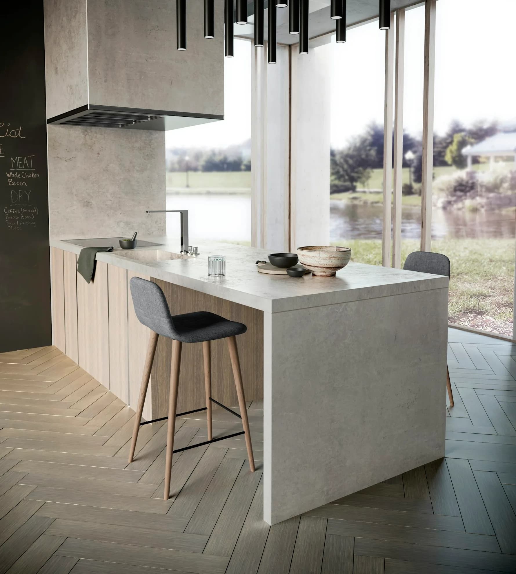 Dekton Kreta ultra kompakt tezgah uygulama örneği 1 (üretici görseli)