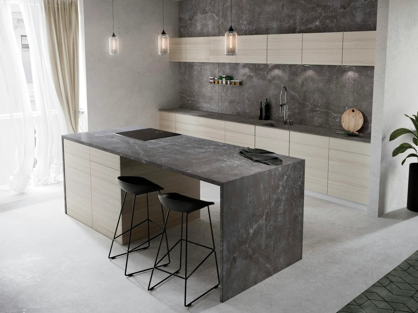 Dekton Laos ultra kompakt tezgah uygulama örneği 1 (üretici görseli)